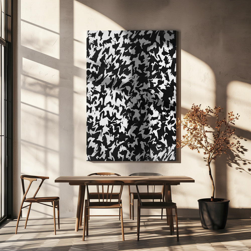 Monochromer Wirbel | Leinwand