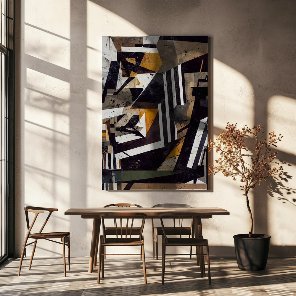 Geometrischer Wandteppich | Leinwand