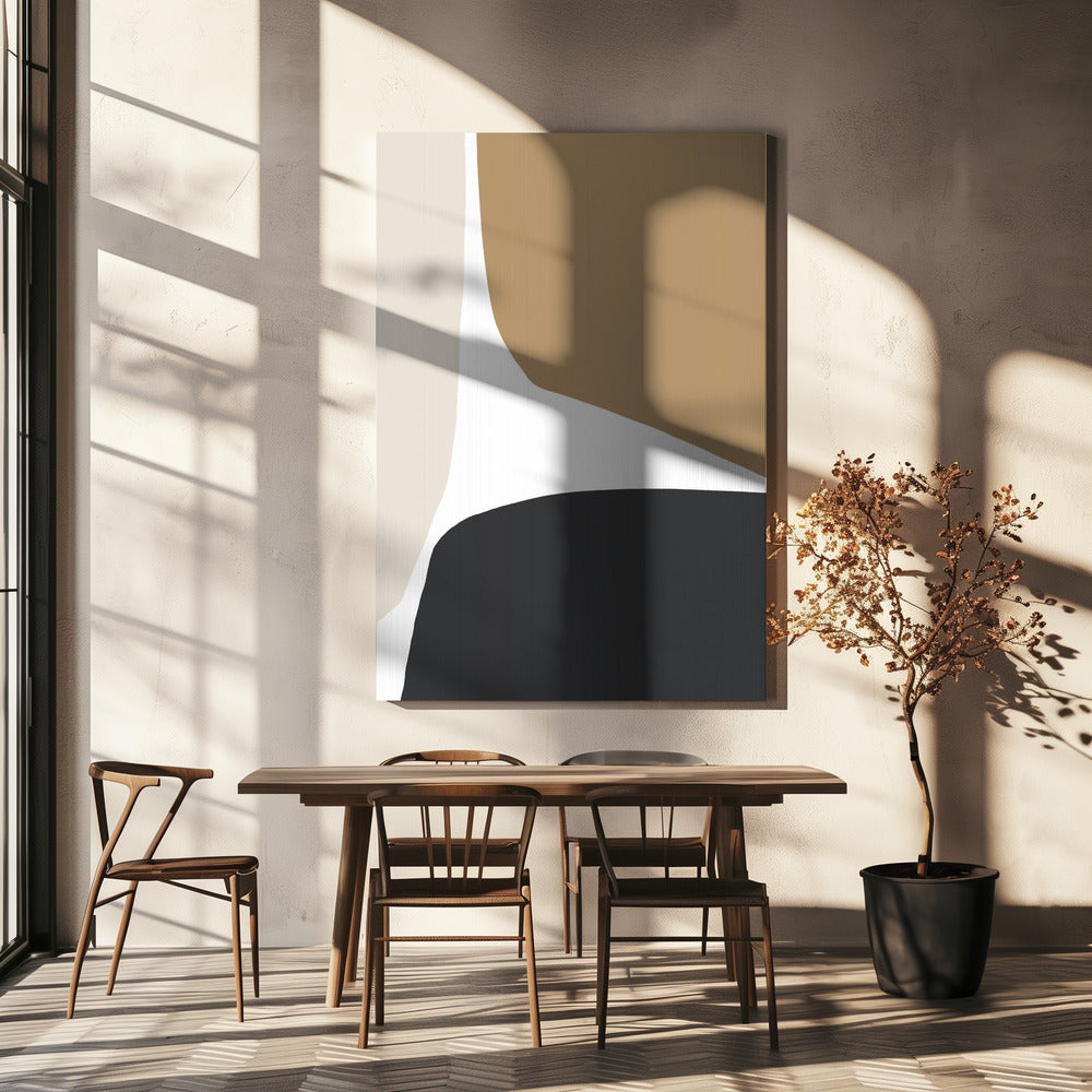 Geometrische Formen in neutralen Tönen | Leinwand