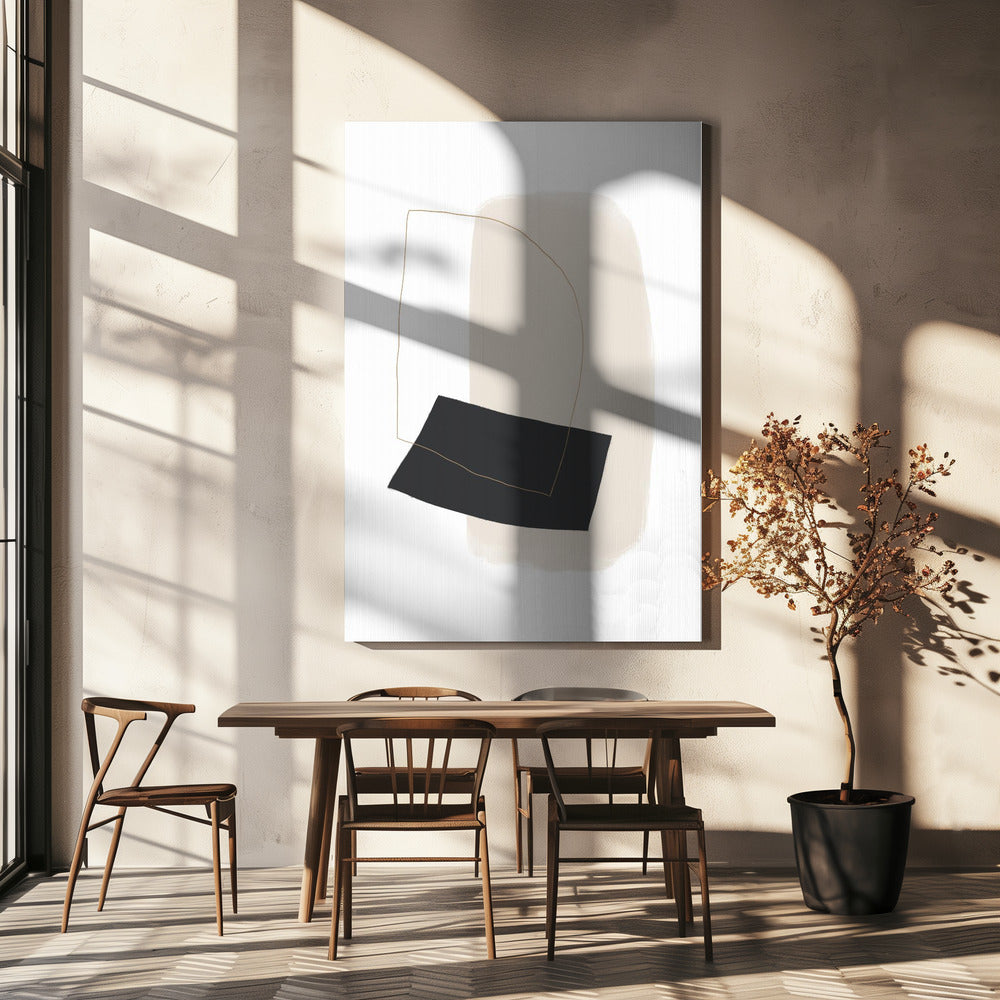Geometric Shapes and Simple Lines in Neutral Tones | Canvas