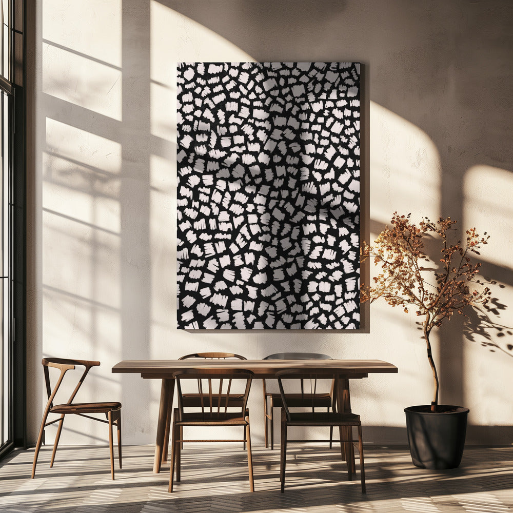Monochrome Wirbel | Leinwand