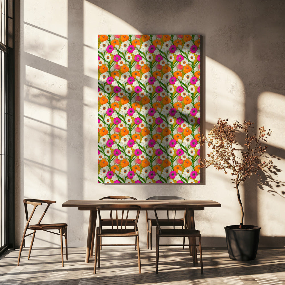 Floral Harmony Quilt | Leinwand