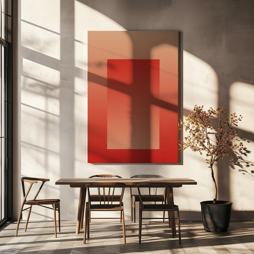 Rotes Farbverlaufsportal | Leinwand