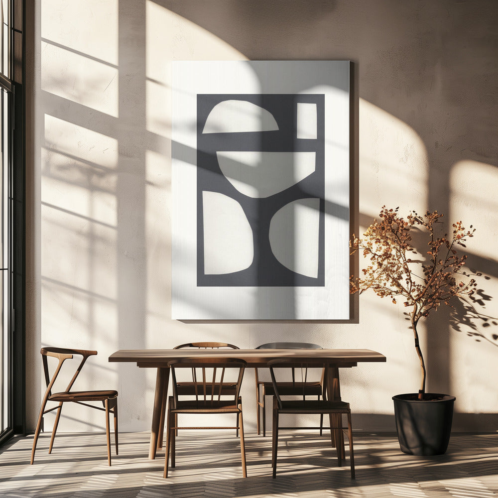 Geometrische Formen in einer monochromen Palette | Leinwand