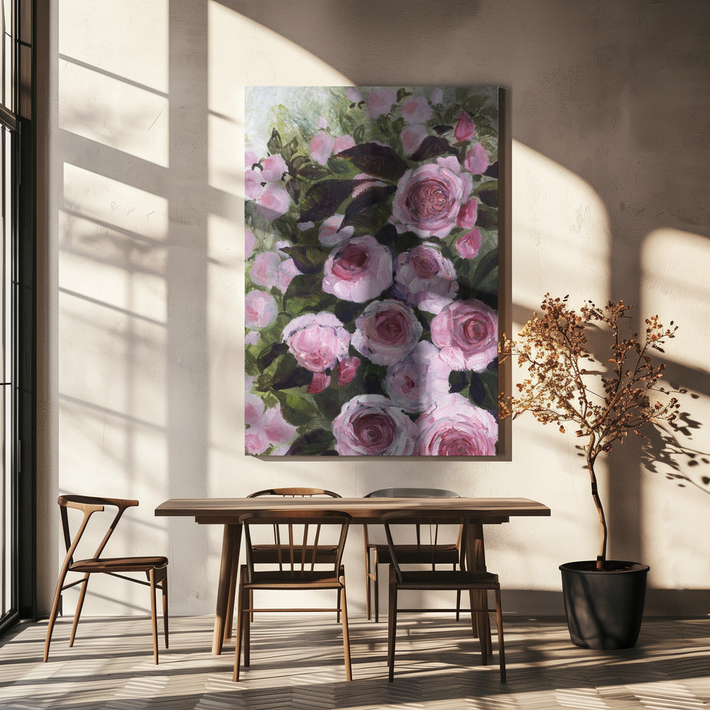 Aurorie malerische Rosen | Leinwand