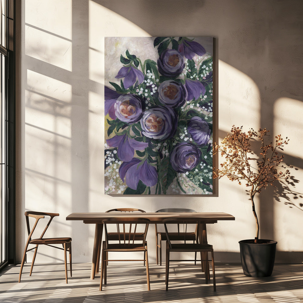 Aaliyah malerische englische Rosen | Leinwand