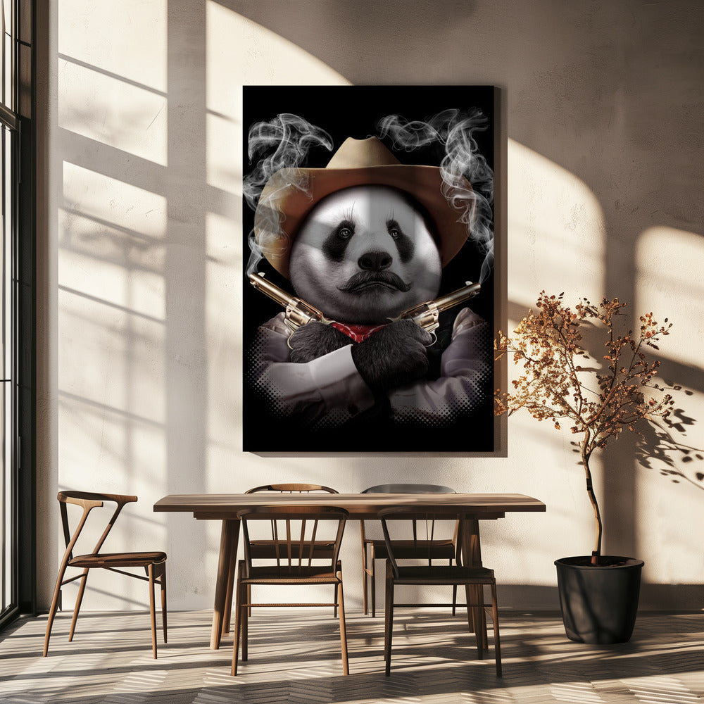 Panda Crossgun | Leinwand