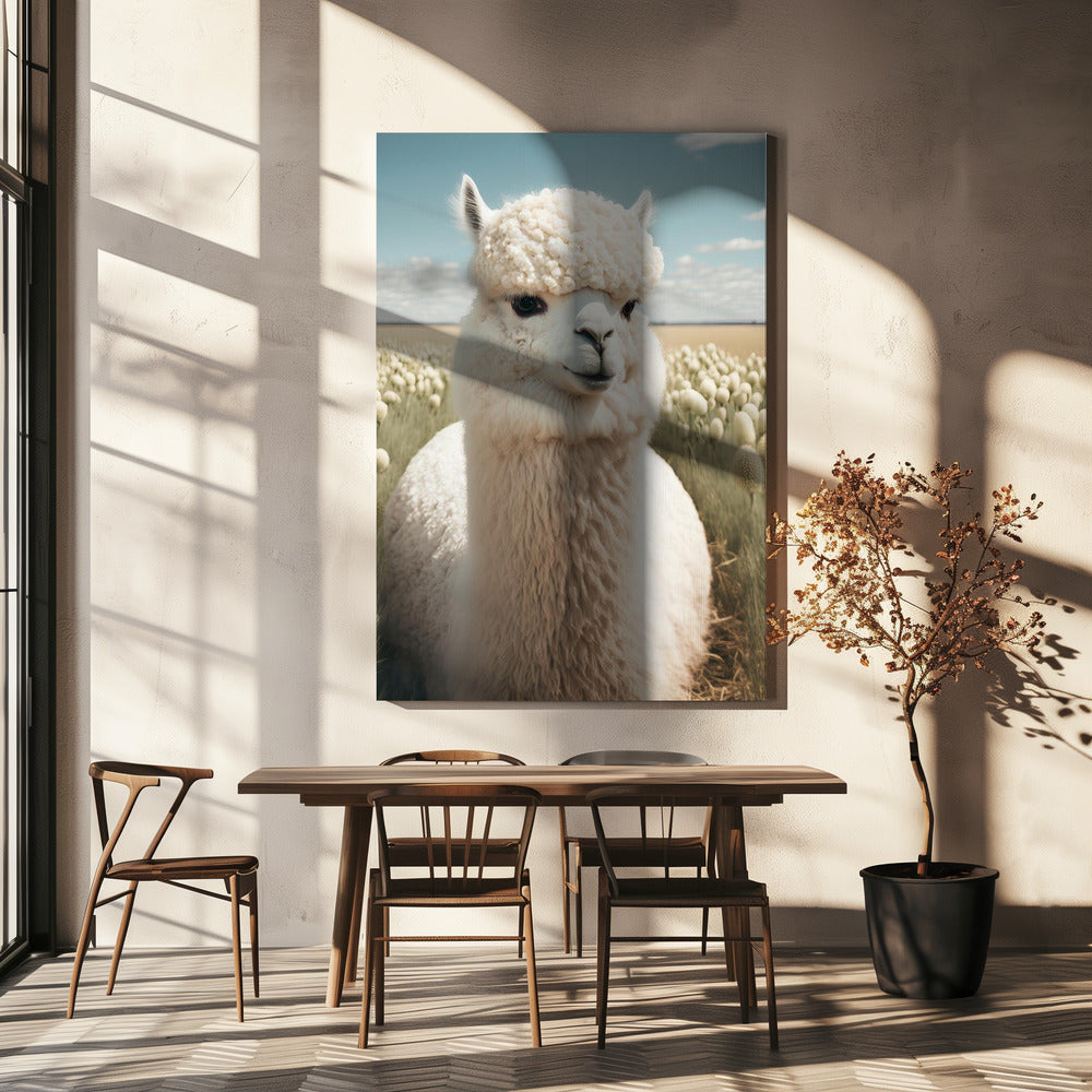 Blühendes Lama | Leinwand