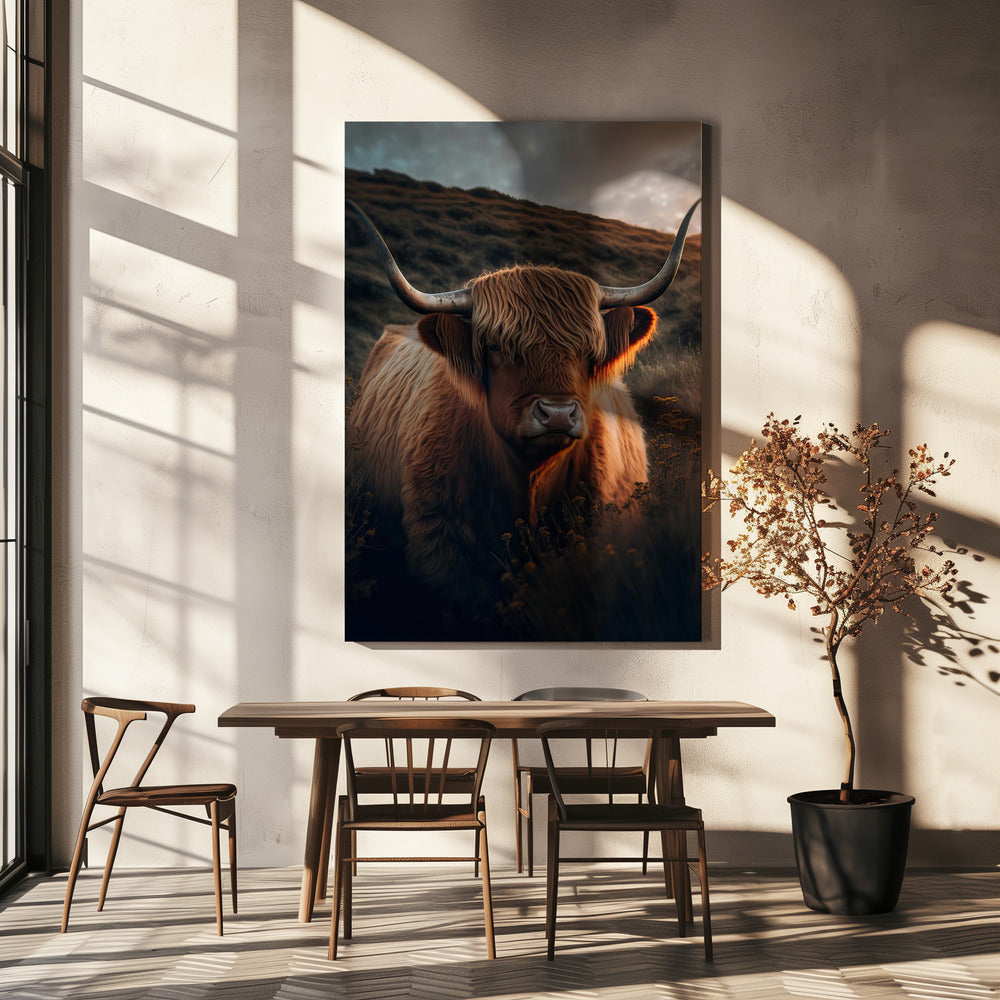 Golden Highlander | Leinwand