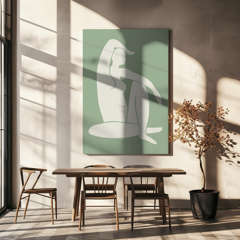 Figur Matisse Stil Grün | Leinwand