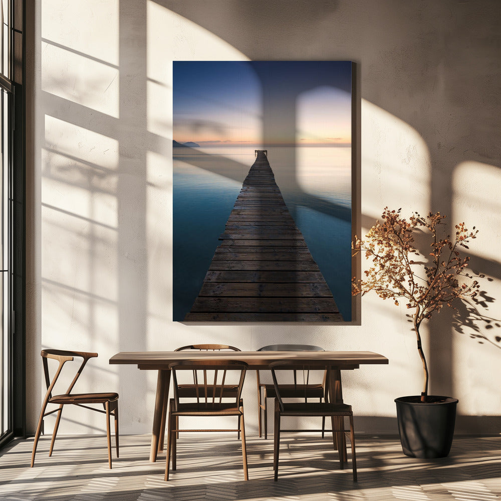 Blauer Steg | Leinwand