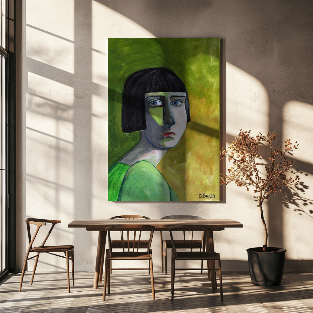 Dame mit dem Blick | Leinwand