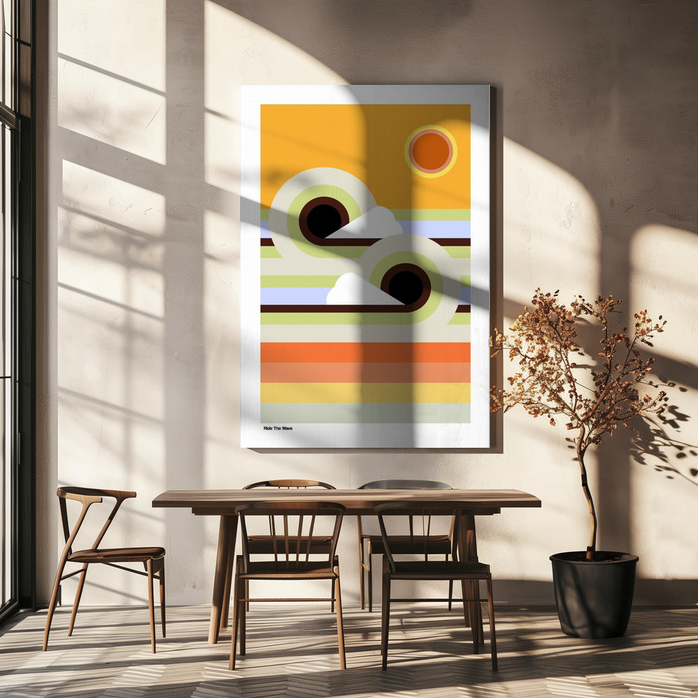 Ride The Wave Sonnenaufgang | Leinwand