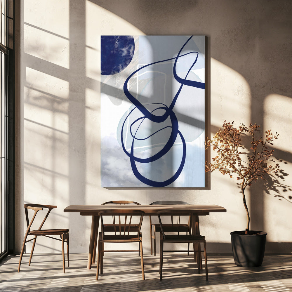 Linien von Blau-2 | Leinwand