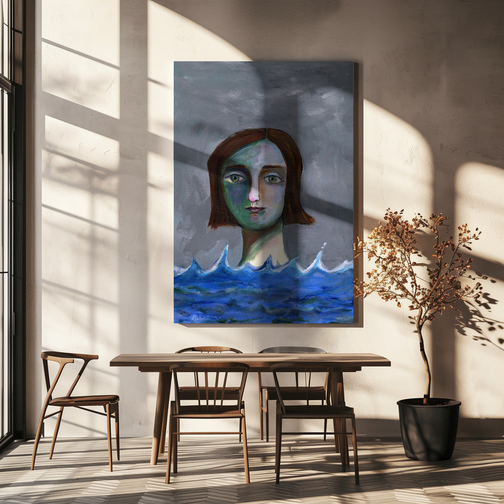 Schwimmendes Mädchen | Leinwand