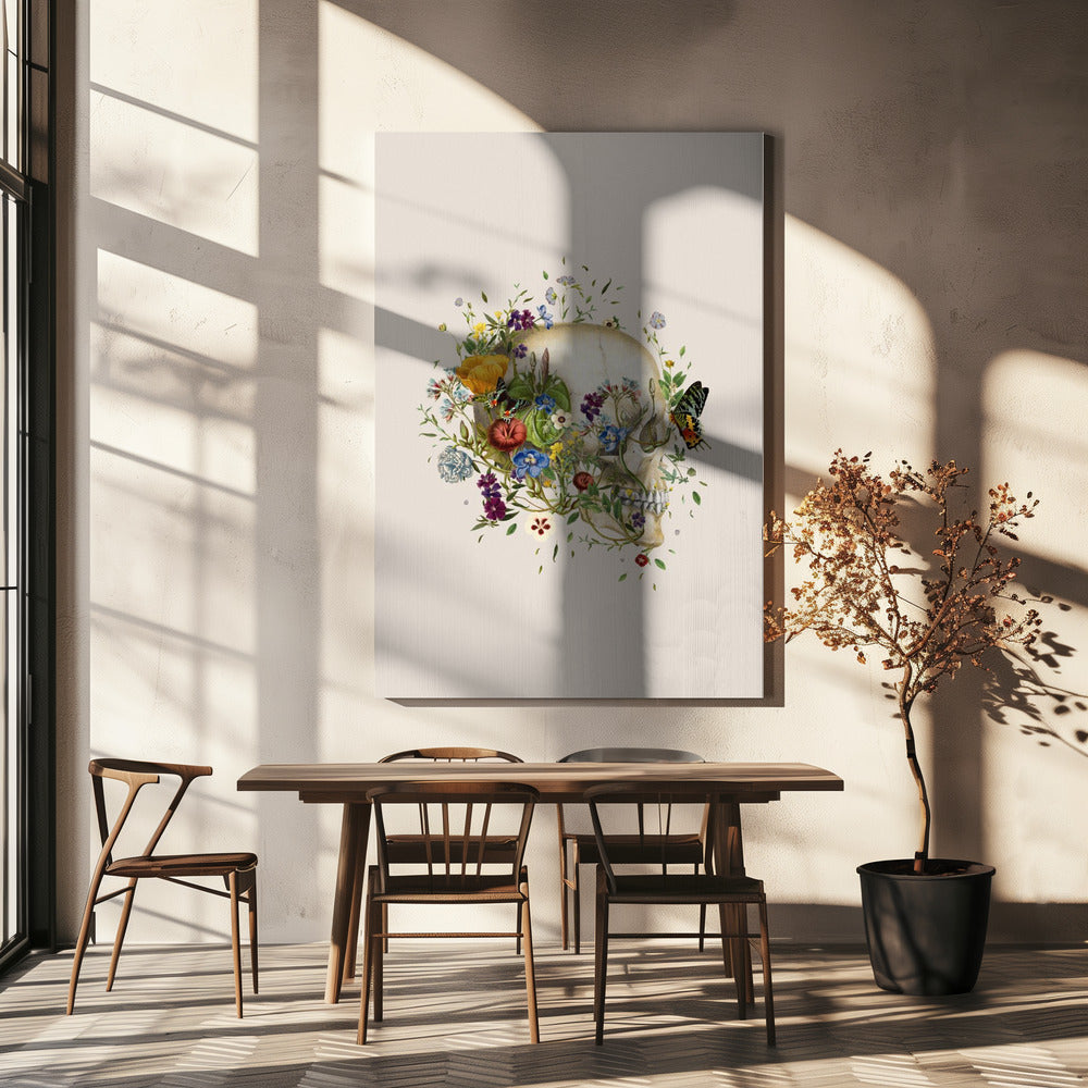 Blumenschädel | Leinwand