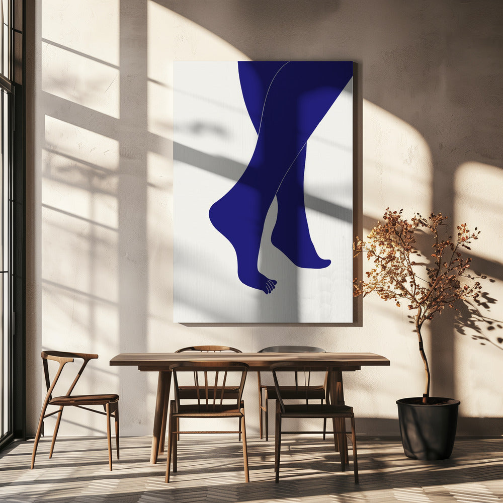 Tip Toe Blau | Leinwand