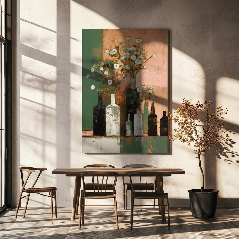 Blühende Vasen | Leinwand