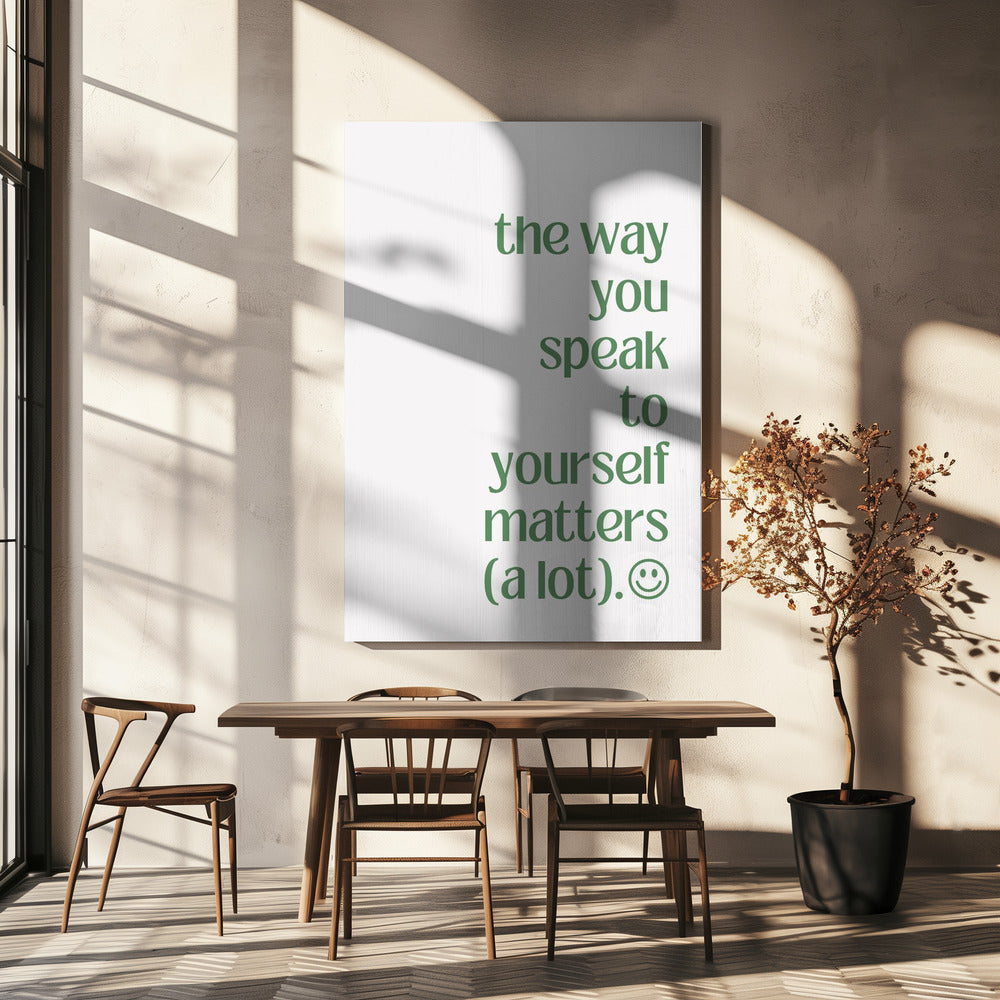 Positive Worte sind wichtig | Leinwand