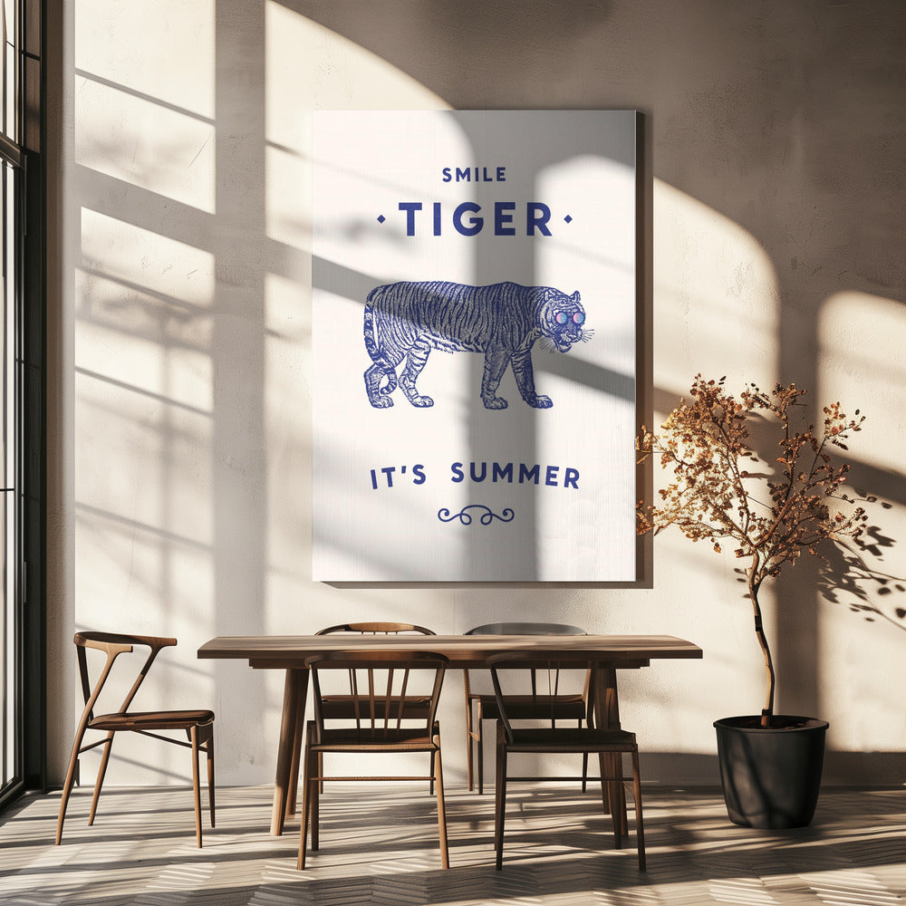 Lächelnder Tiger | Leinwand