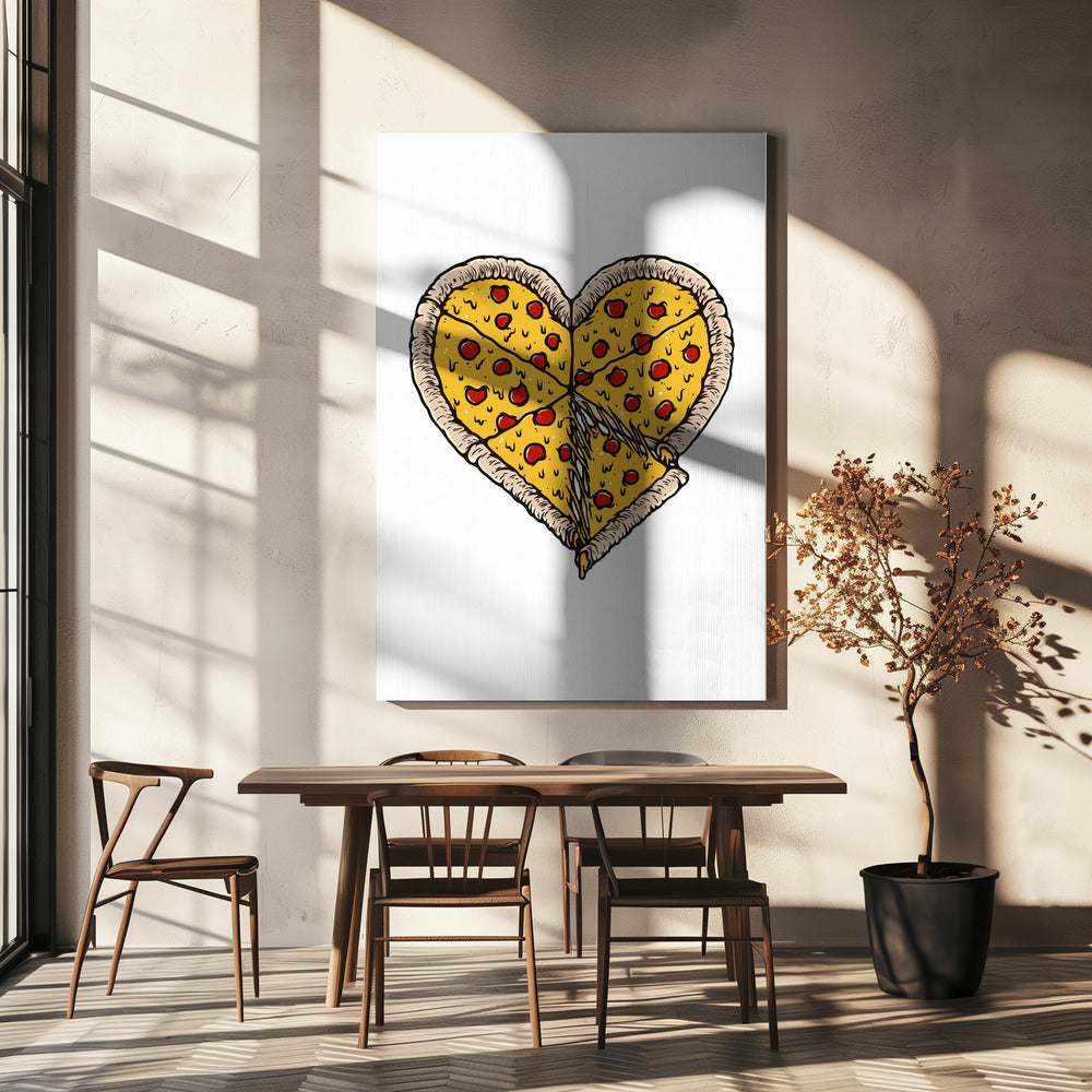 Ich liebe Pizza | Leinwand