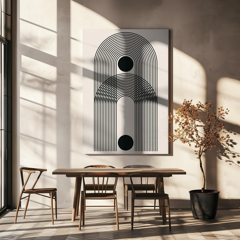Schwarze Boho-Vibe-Serie Nr. 3 | Leinwand