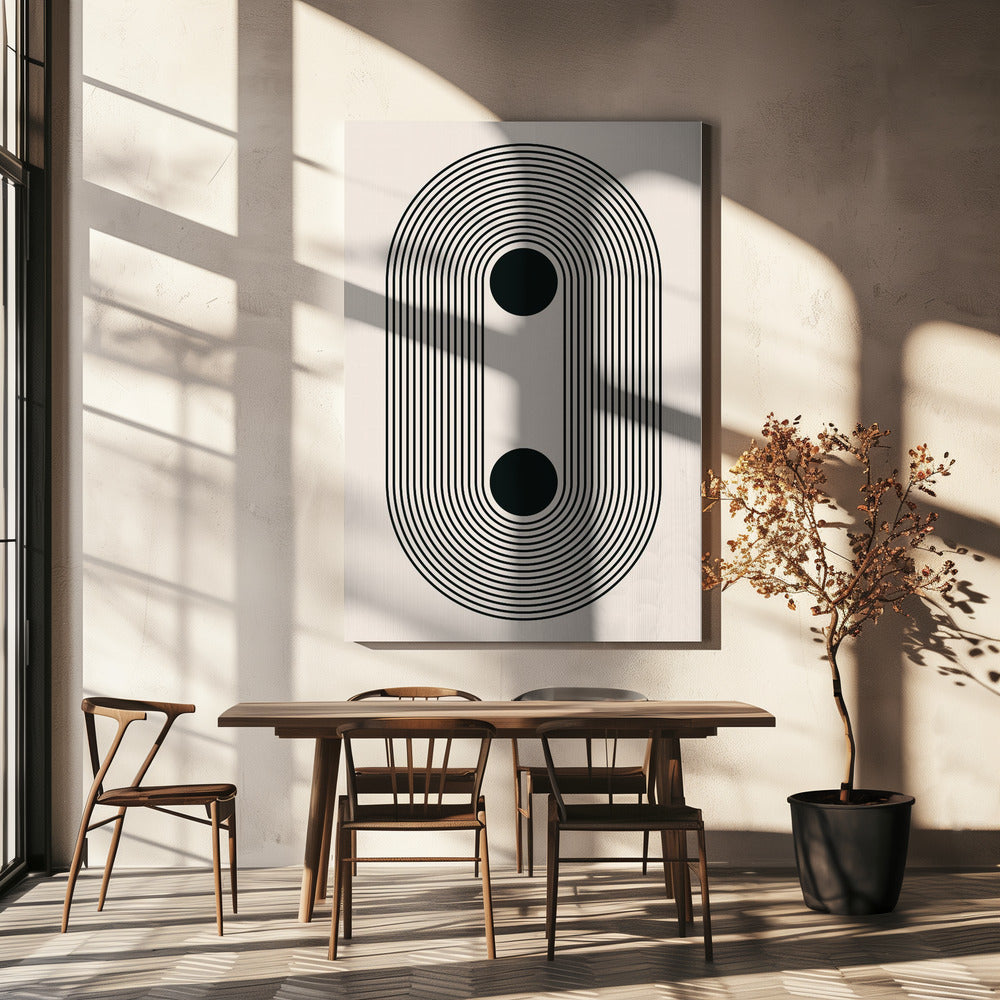 Schwarze Boho Vibe Serie #4 | Leinwand