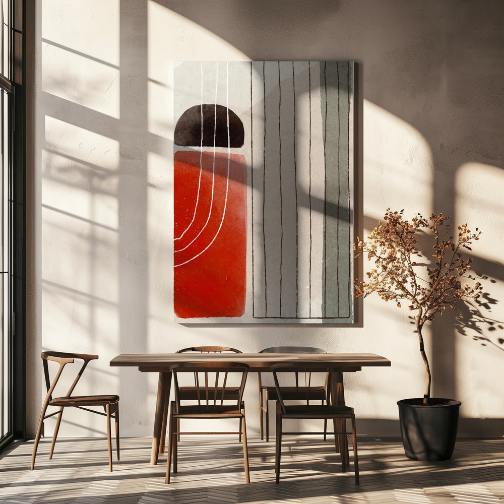 Orange Minimal Shapes #3 | Leinwand