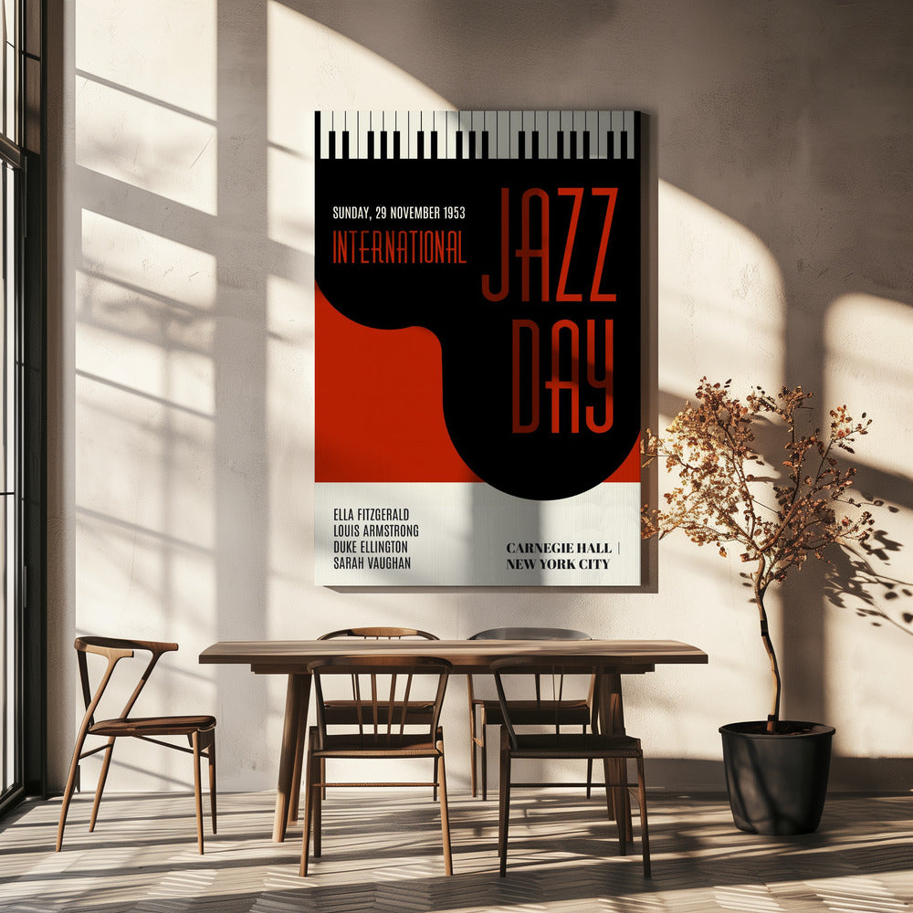 Jazzy Days Dunkelrot | Leinwand