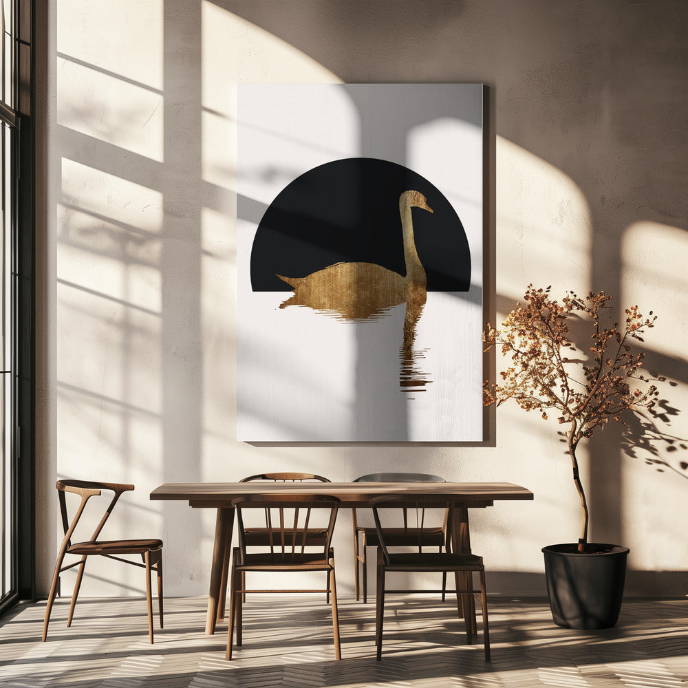 Der Schwan Schwarz | Leinwand
