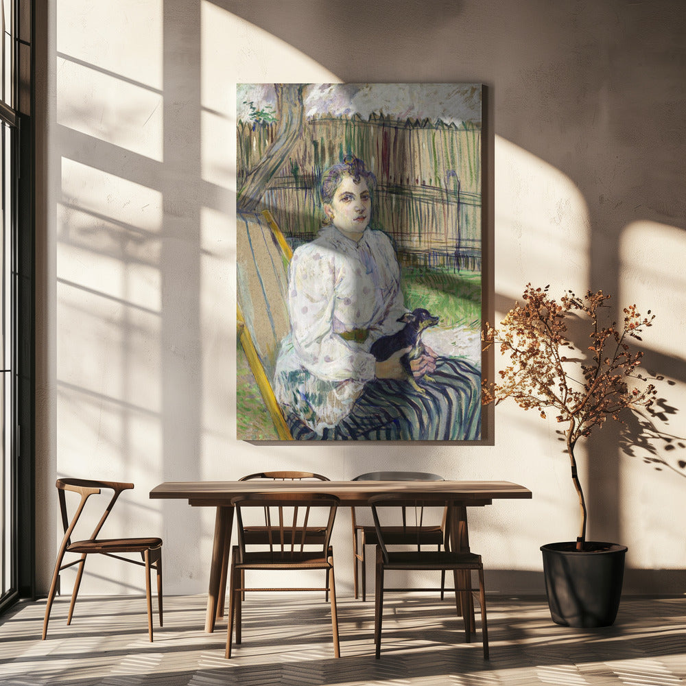 Dame mit Hund (1891) | Leinwand