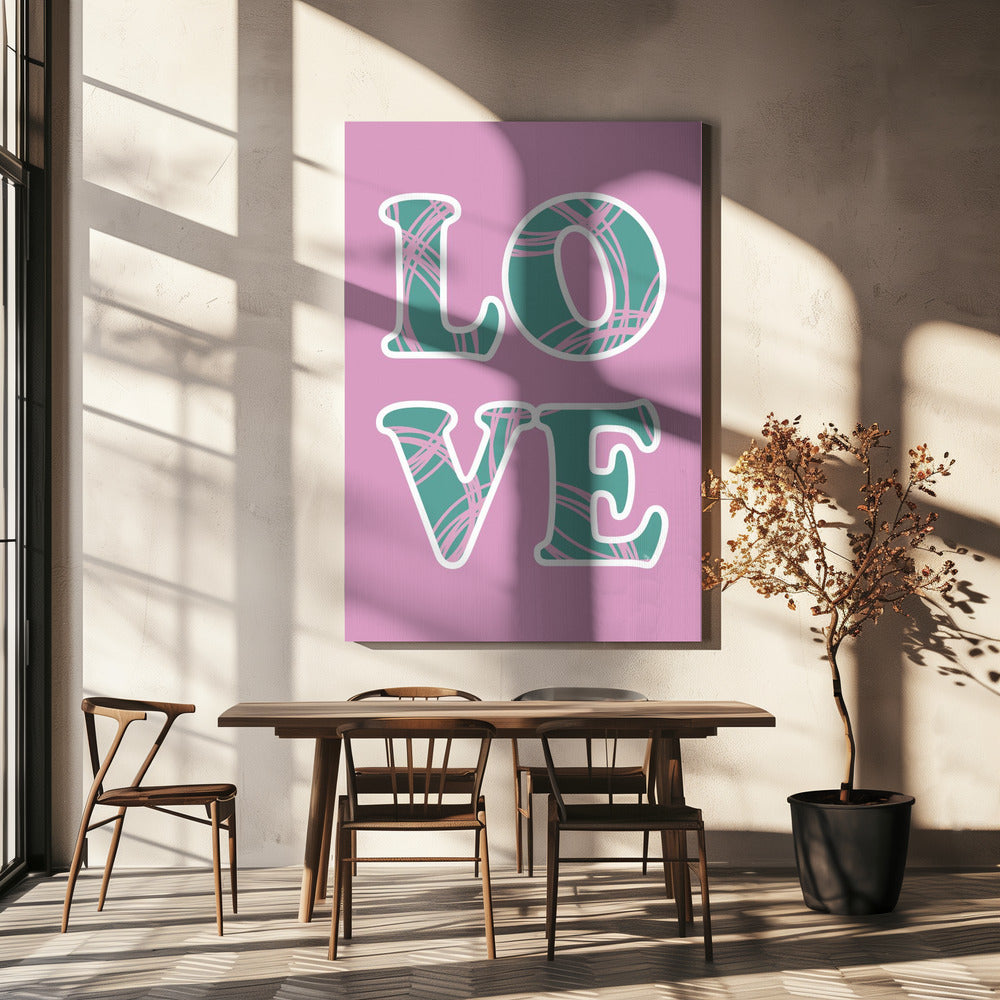 Mutige Liebeslinien | Leinwand