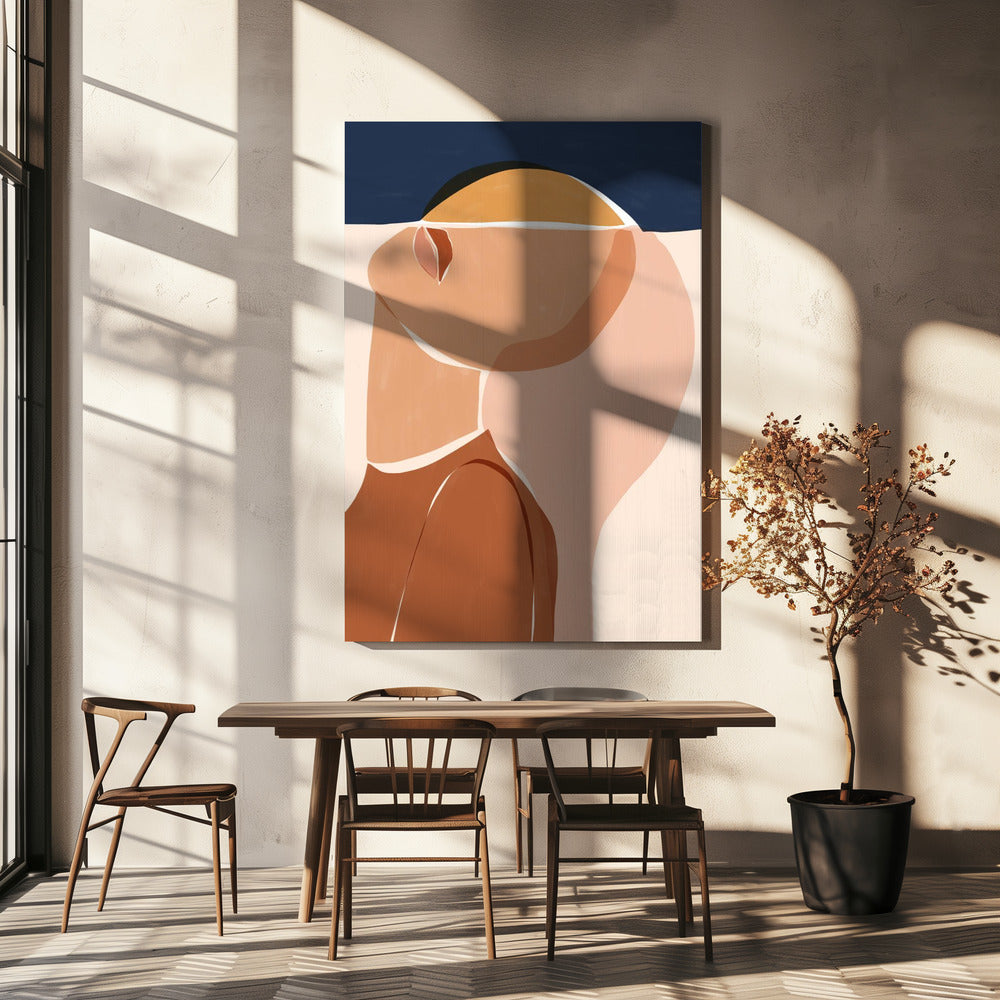 Halbes Gesicht, halbe Sonne | Leinwand