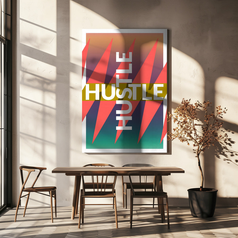 Bunte Hustle Vibes | Leinwand