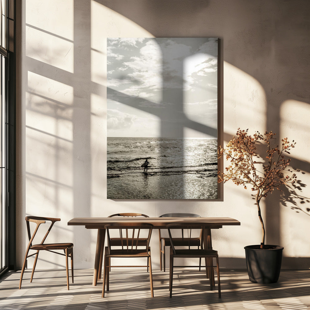 Surfer's Dawn Peace | Leinwand