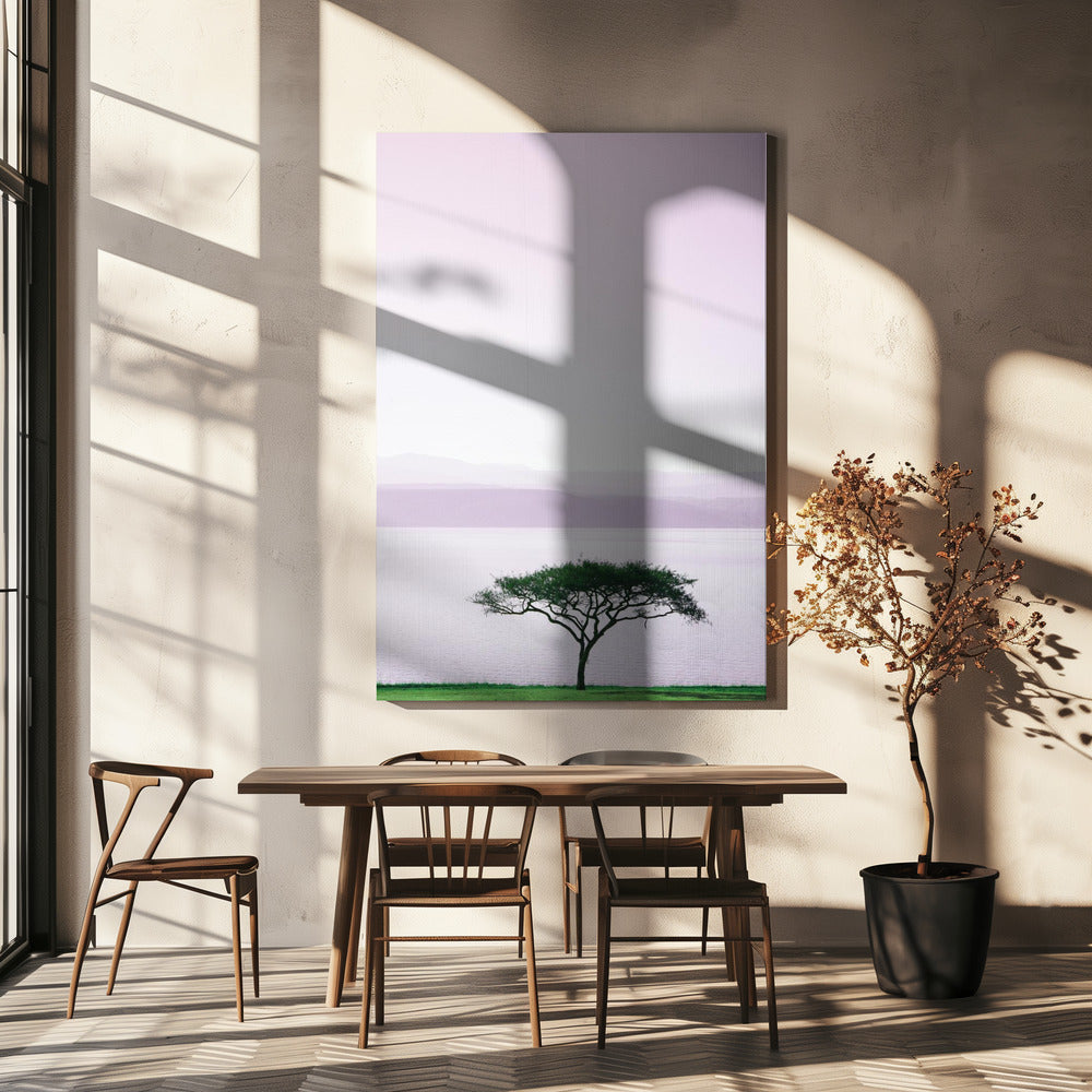 Baum an einem ruhigen See | Leinwand