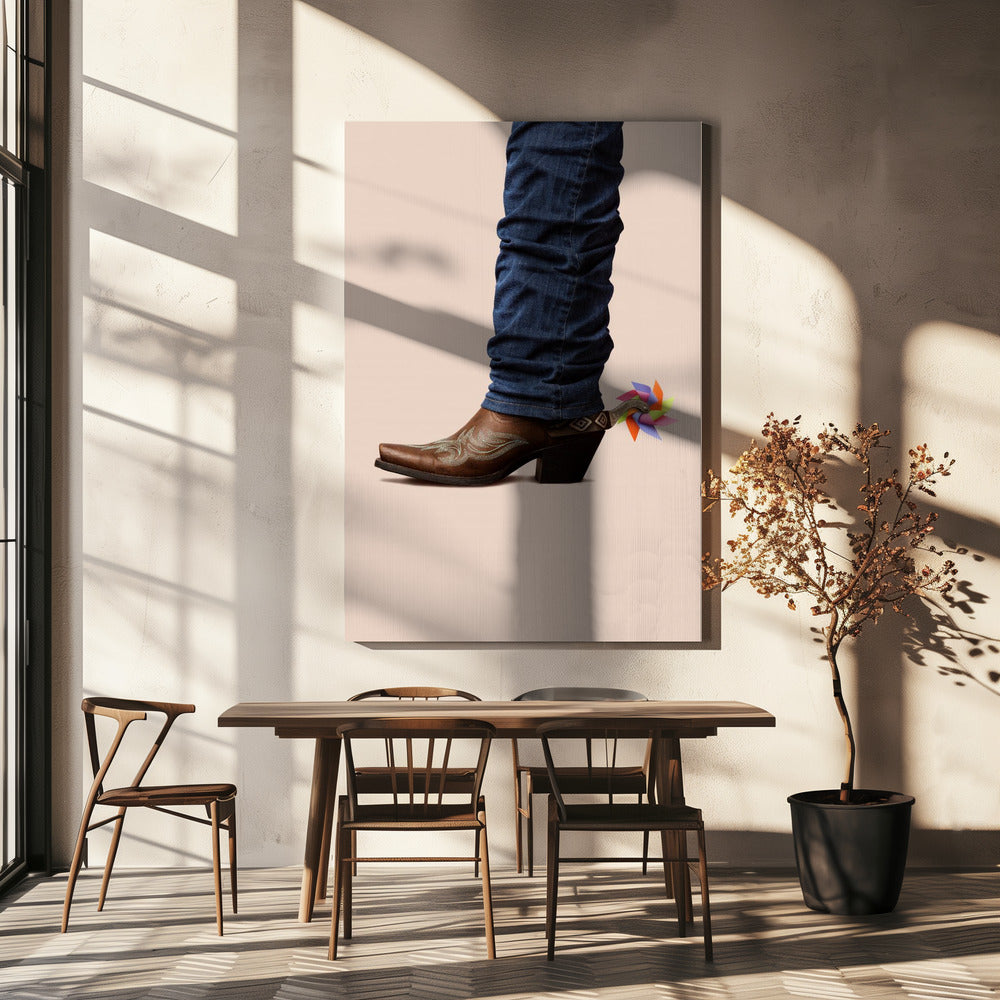 Nicht ernst gemeinter Cowboy | Leinwand