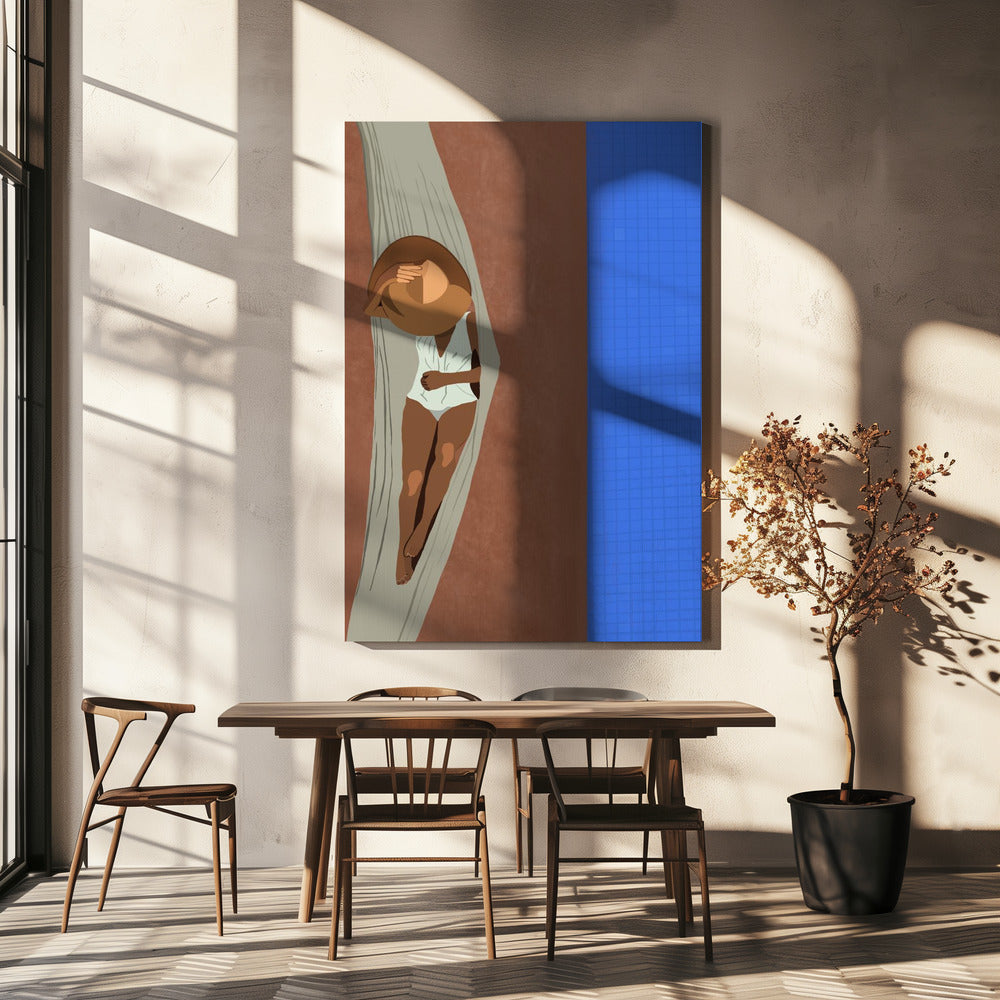 Ruhiger Poolrand | Leinwand