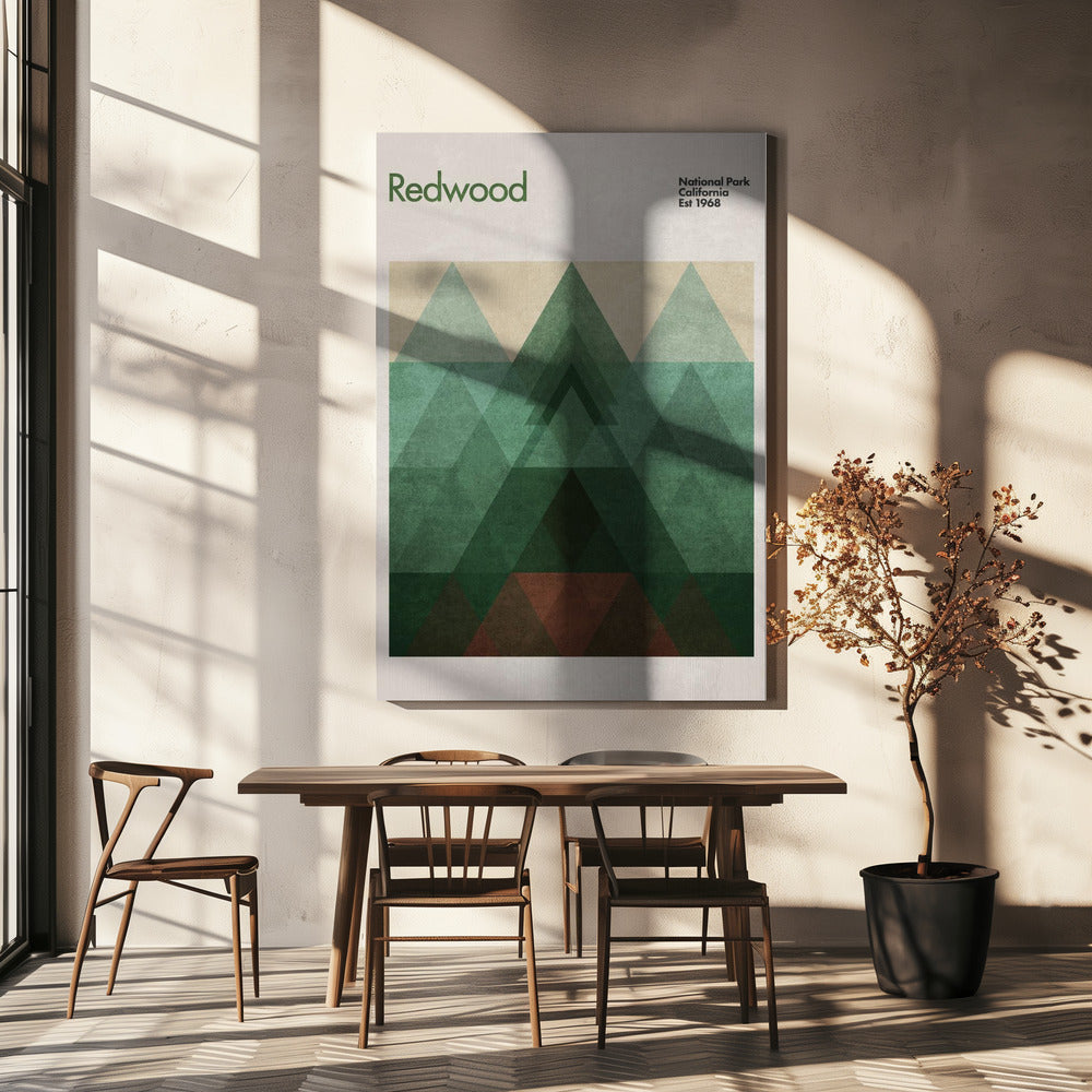 Dreieckiges Redwood | Leinwand