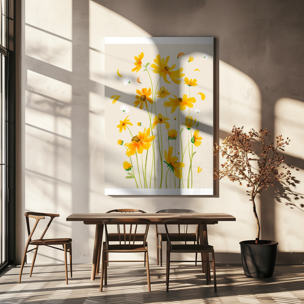 Goldene Blüten | Leinwand