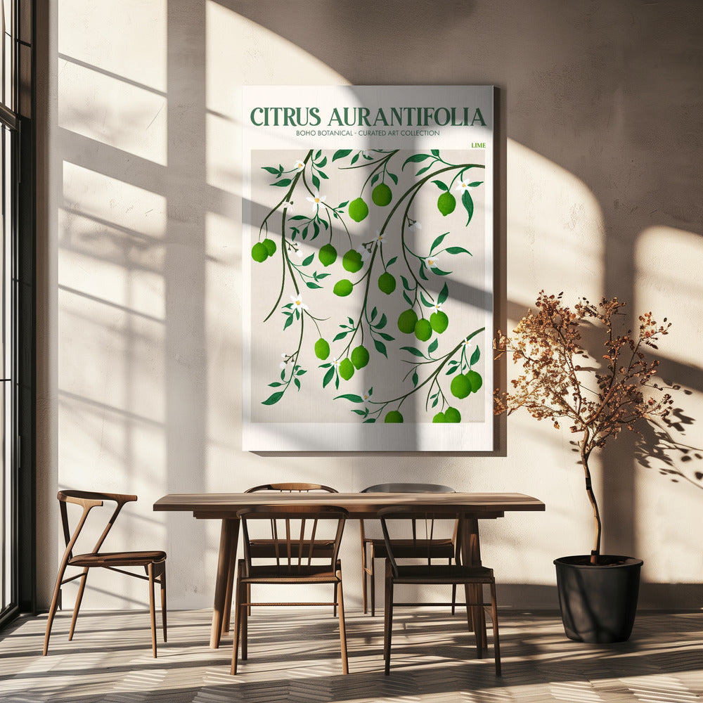 Botanisches Limettenglück | Leinwand