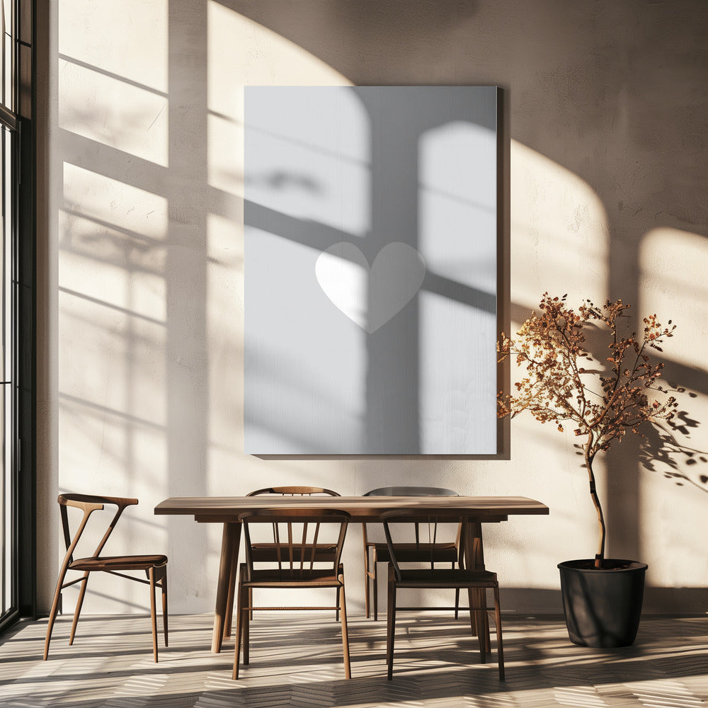 Kleines Herz Grau | Leinwand