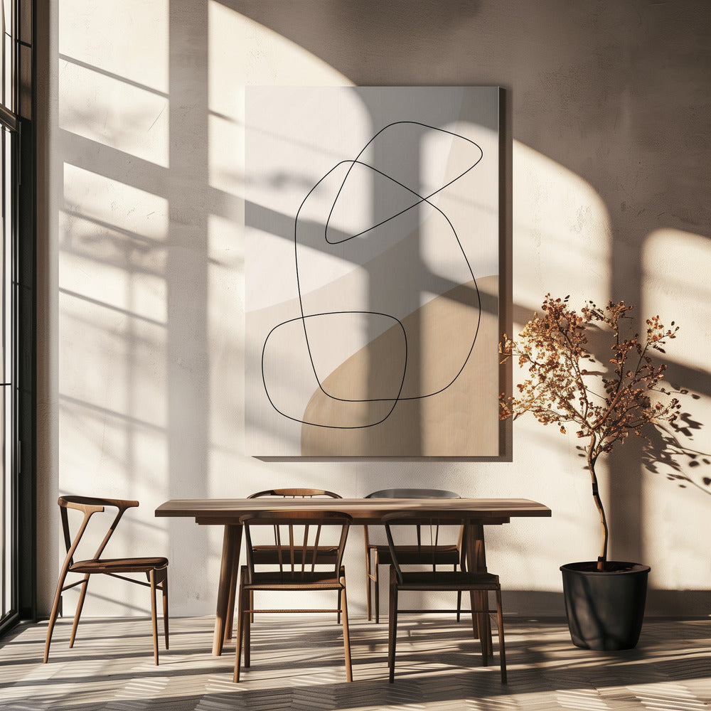 Graphic Shapes & Lines Poster | Canvas