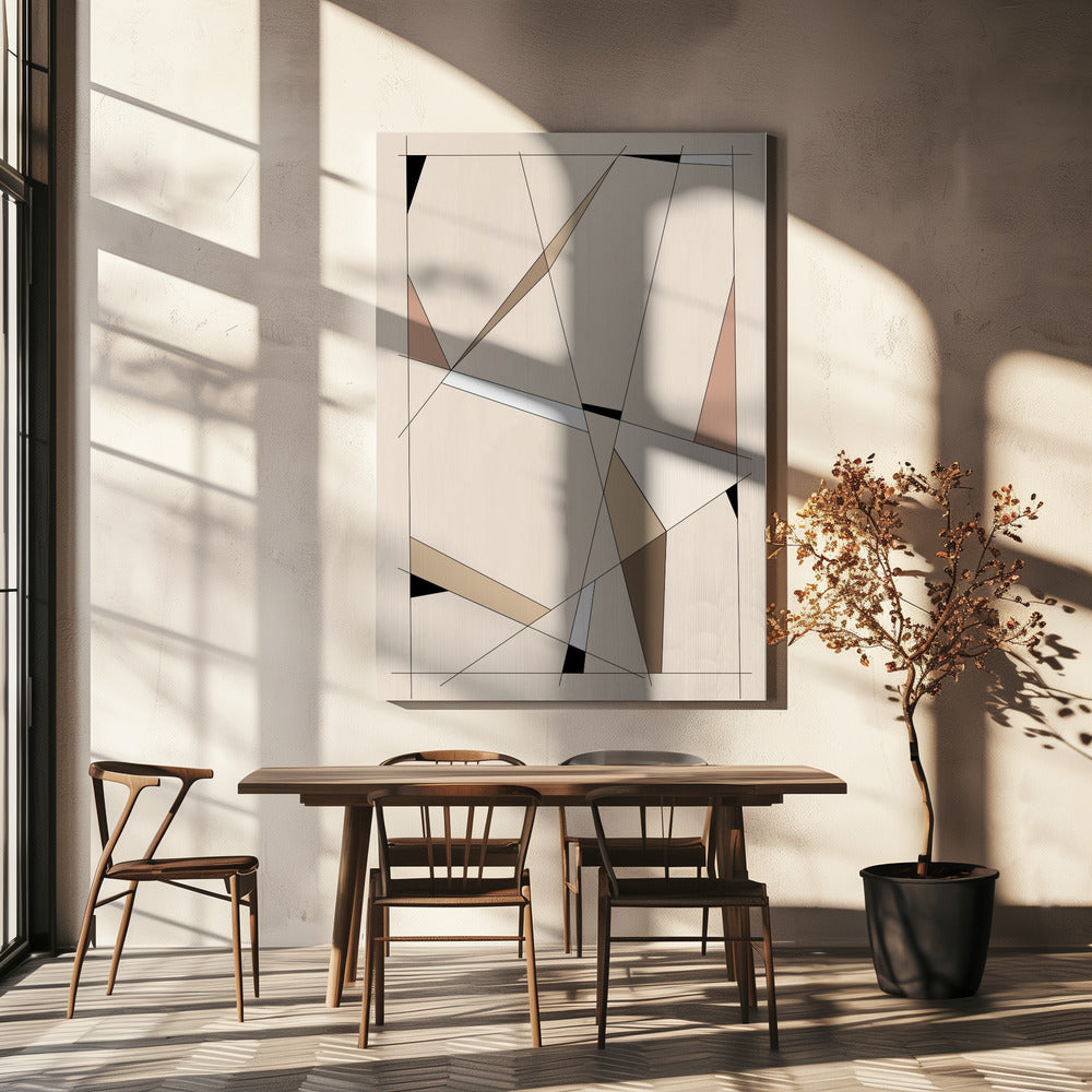Geometric Beige Art | Canvas