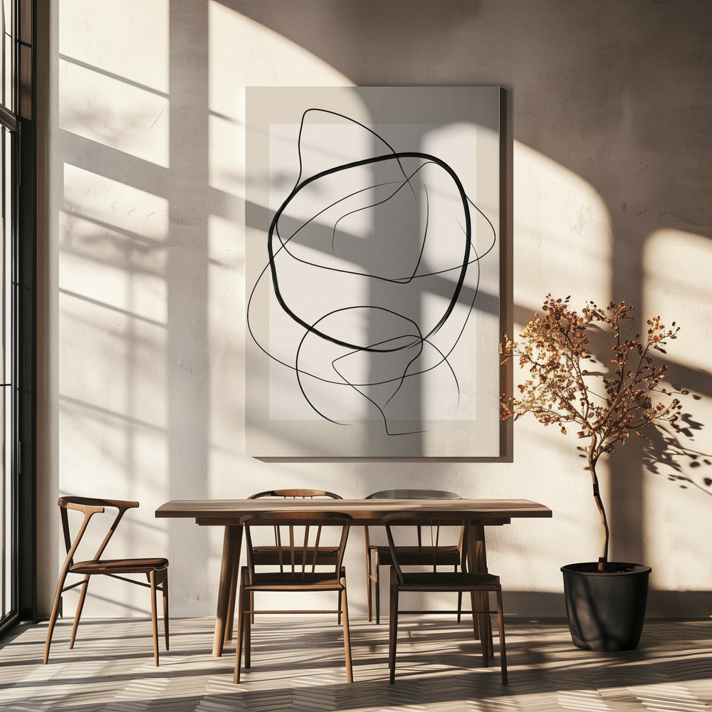Soft Abstract Lines Art | Canvas
