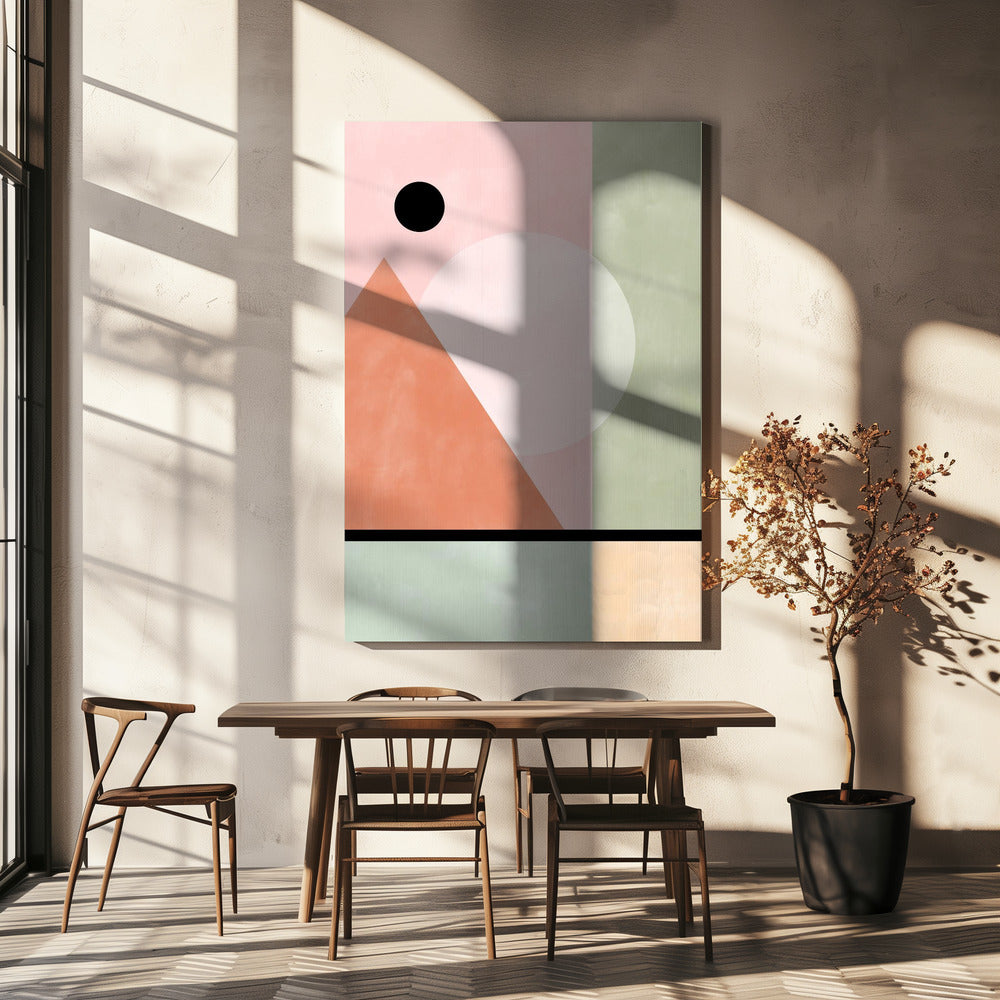 Geometrische Formen in Pastelltönen | Leinwand