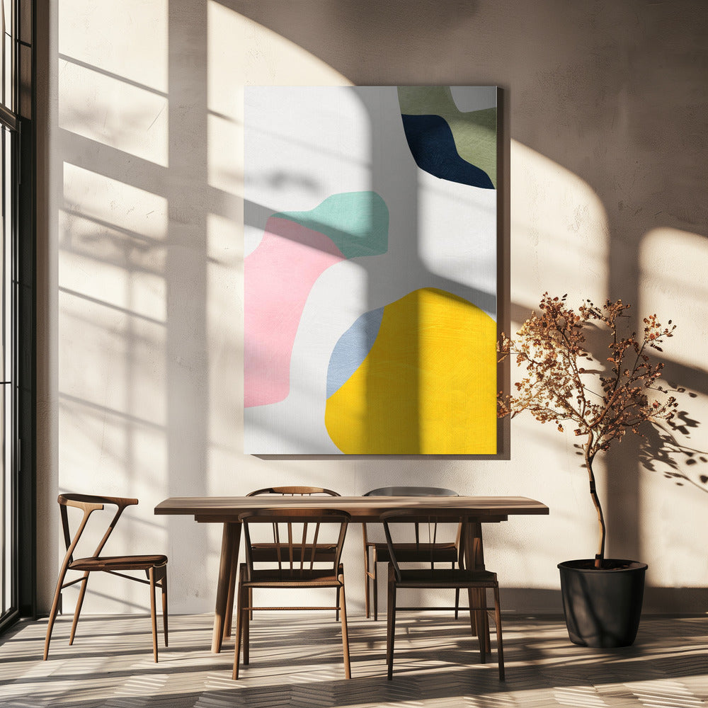 Pastell Minimale Formen | Leinwand