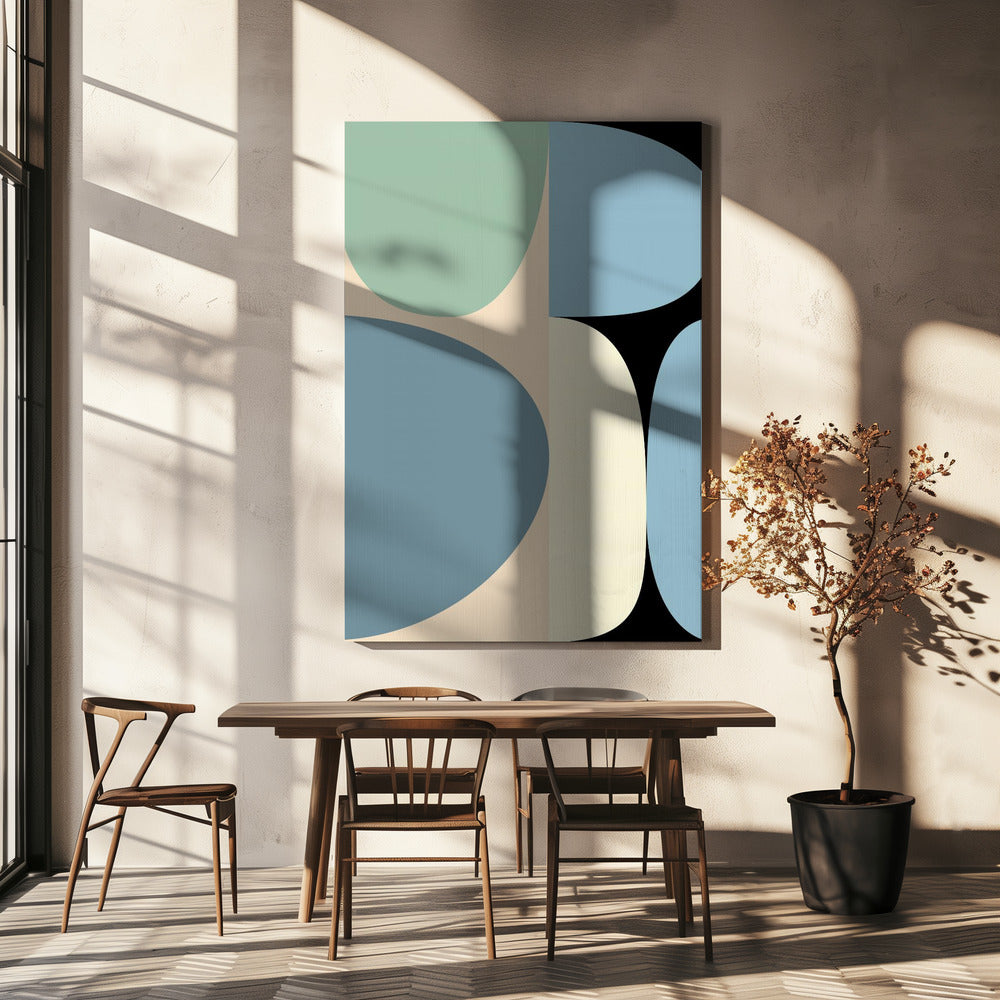 Mid Century Pastell 17 | Leinwand