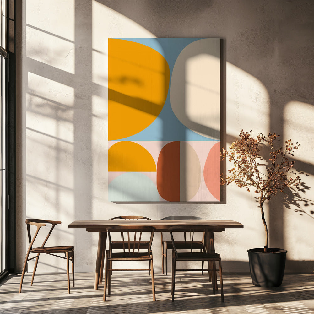 Mid Century Pastel 15 | Leinwand