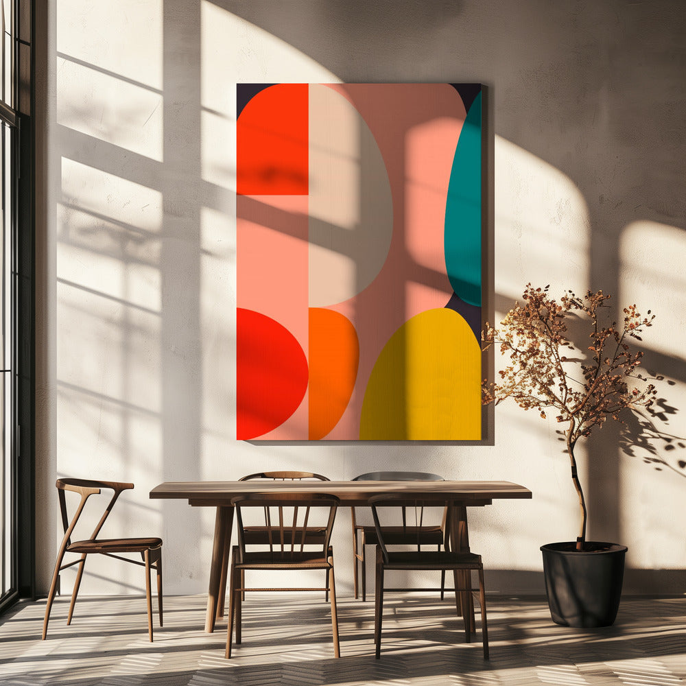 Mid Century Pastell 14 | Leinwand